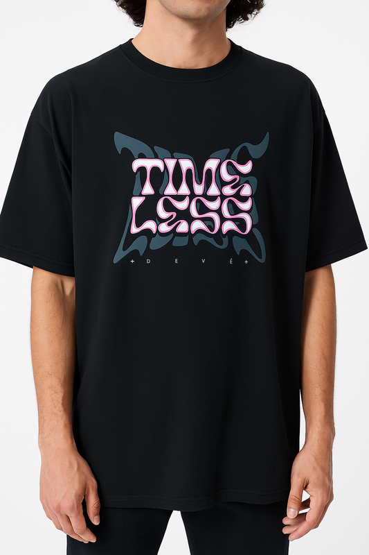 TIME LESS Black Tshirt
