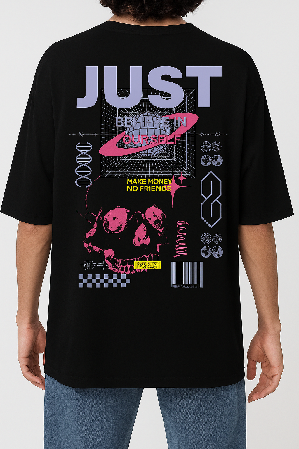 TIME LESS Black Tshirt
